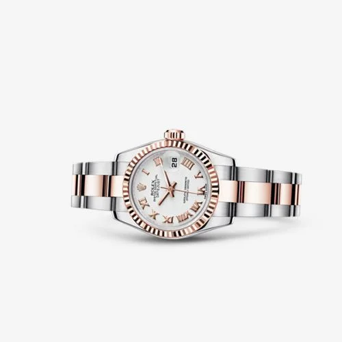 Rolex Lady-Datejust 26 Rolesor Everose Fluted White Oyster 179171-0073