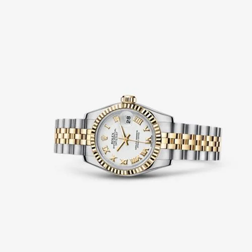 Rolex Lady-Datejust 26 Rolesor Fluted White Jubilee 179173-0182