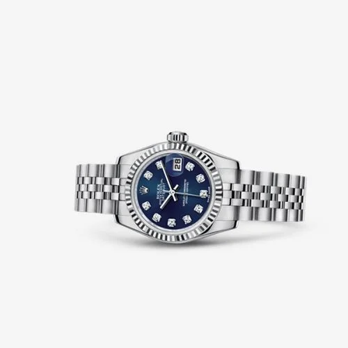 Rolex Lady-Datejust 26 Fluted Blue Diamonds Jubilee 179174-0011