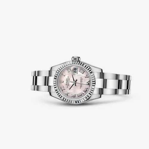 Rolex Lady-Datejust 26 Fluted Pink Mother-Of-Pearl Oyster 179174-0067
