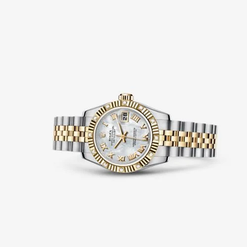 Rolex Lady-Datejust 26 Rolesor Fluted Diamond Mother-of-Pearl 179313-0017