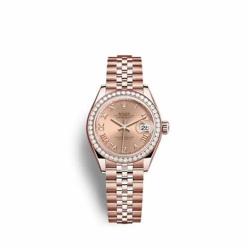 Rolex Lady-Datejust 28 Rose Gold / Diamond / Rose - Roman / Jubilee 279135RBR-0028