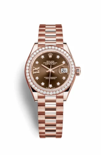 Rolex Lady-Datejust 28 Everose Diamond / President / Chocolate Diamond 279135rbr-0001