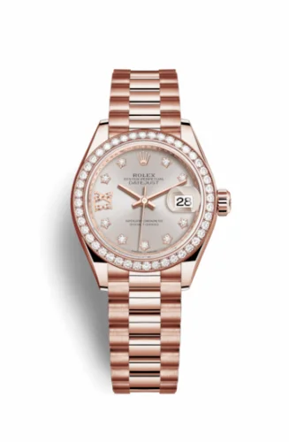 Rolex Lady-Datejust 28 Everose Diamond / President / Sundust Diamond 279135rbr-0003