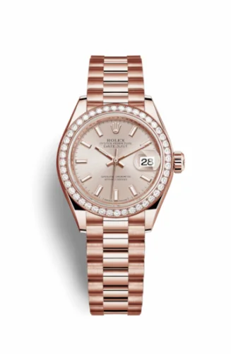 Rolex Lady-Datejust 28 Everose Diamond / President / Sundust 279135rbr-0006