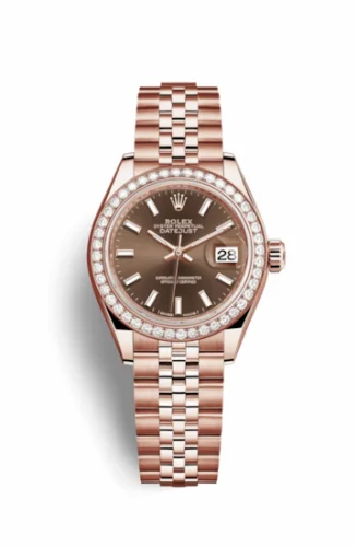 Rolex Lady-Datejust 28 Everose Diamond / Jubilee / Chocolate 279135rbr-0008