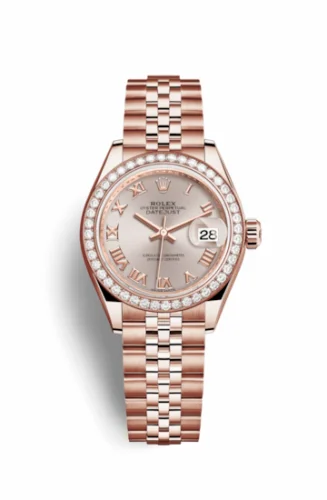 Rolex Lady-Datejust 28 Everose Diamond / Jubilee / Sundust Roman 279135rbr-0009
