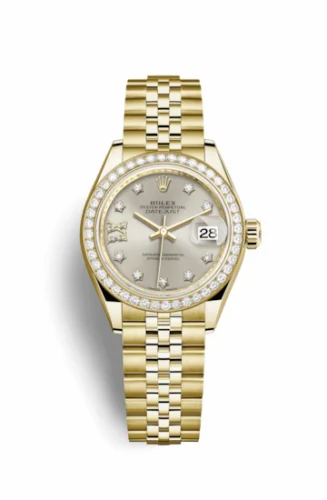 Rolex Lady-Datejust 28 Yellow Gold Diamond / Jubilee / Silver Diamonds 279138rbr-0002