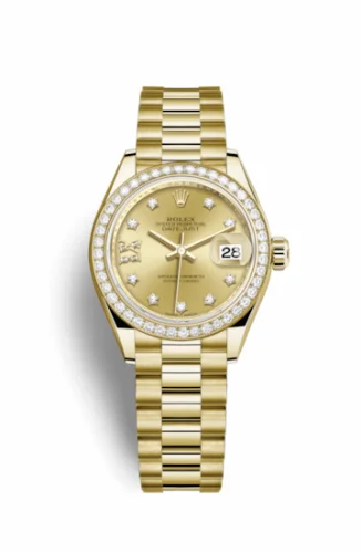Rolex Lady-Datejust 28 Yellow Gold Diamond / President / Champagne Diamonds 279138rbr-0006