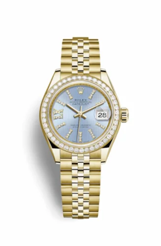 Rolex Lady-Datejust 28 Yellow Gold Diamond / Jubilee / Cornflower Diamonds 279138rbr-0009