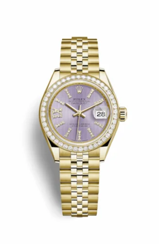 Rolex Lady-Datejust 28 Yellow Gold Diamond / Jubilee / Lilac Diamonds 279138rbr-0011