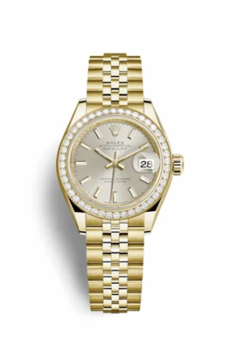 Rolex Lady-Datejust 28 Yellow Gold Diamond / Jubilee / Silver 279138rbr-0012