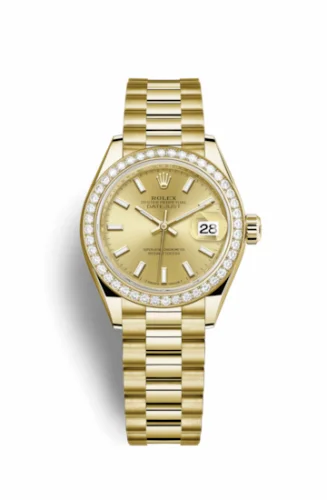 Rolex Lady-Datejust 28 Yellow Gold Diamond / President / Champagne 279138rbr-0014