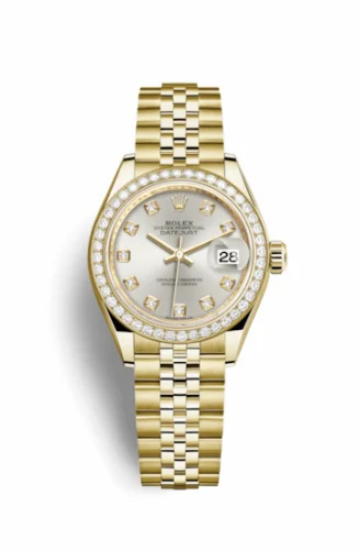 Rolex Lady-Datejust 28 Yellow Gold Diamond / Jubilee / Silver Diamond 279138rbr-0020
