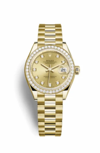 Rolex Lady-Datejust 28 Yellow Gold Diamond / President / Champagne Diamond 279138rbr-0023