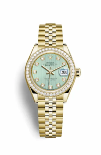 Rolex Lady-Datejust 28 Yellow Gold Diamond / Jubilee / Green Diamond 279138rbr-0026