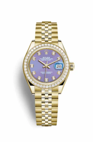 Rolex Lady-Datejust 28 Yellow Gold Diamond / Jubilee / Lavender Diamond 279138rbr-0028