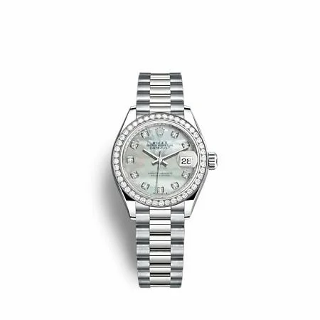 Rolex Lady-Datejust 28 White Gold - Diamond / President / MOP 279139RBR-0008