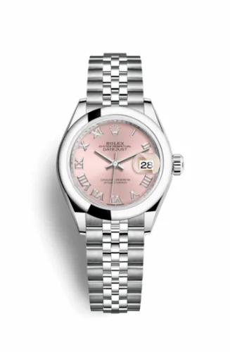 Rolex Lady-Datejust 28 Stainless Steel Domed / Jubilee / Pink Roman 279160-0013