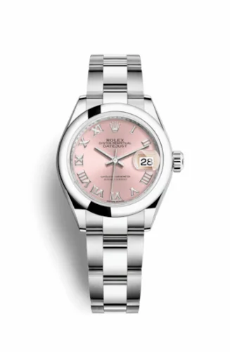 Rolex Lady-Datejust 28 Stainless Steel Domed / Oyster / Pink Roman 279160-0014
