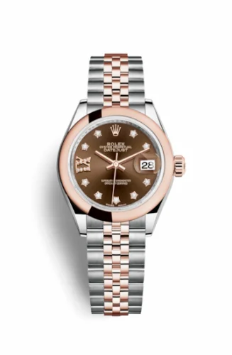 Rolex Lady-Datejust 28 Rolesor Rose Domed / Jubilee / Chocolate Diamond 279161-0003
