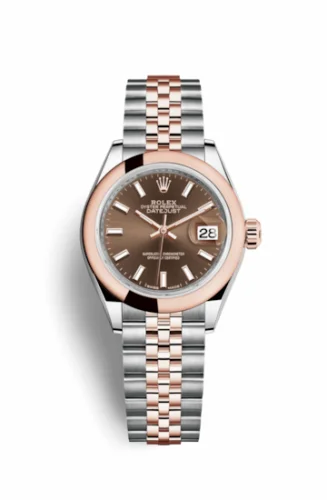 Rolex Lady-Datejust 28 Rolesor Rose Domed / Jubilee / Chocolate 279161-0017
