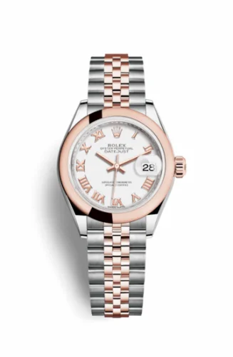 Rolex Lady-Datejust 28 Rolesor Rose Domed / Jubilee / White Roman 279161-0021