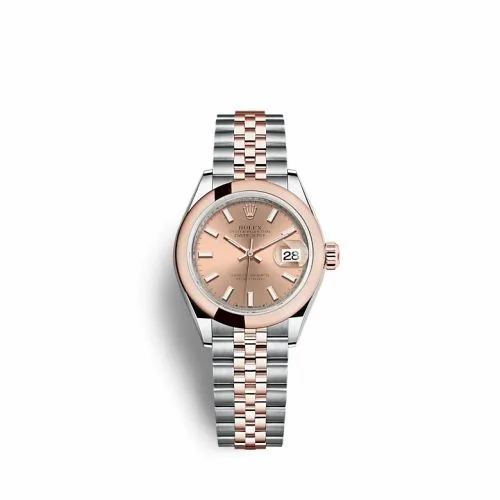 Rolex Lady-Datejust 28 Stainless Steel / Rose Gold / Domed / Rose / Jubilee 279161-0023