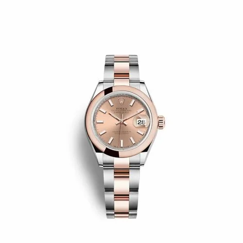Rolex Lady-Datejust 28 Stainless Steel / Rose Gold / Domed / Rose / Oyster 279161-0024