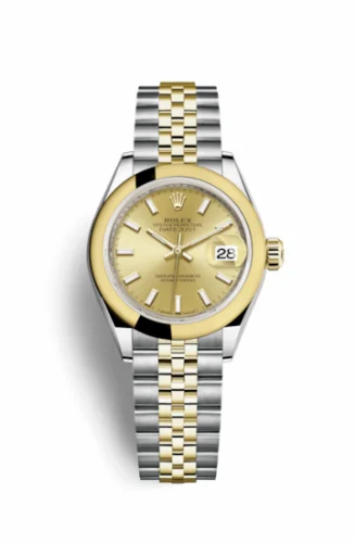 Rolex Lady-Datejust 28 Rolesor Yellow Domed / Jubilee / Champagne 279163-0001