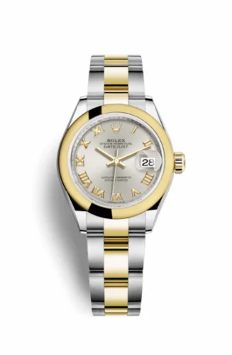 Rolex Lady-Datejust 28 Rolesor Yellow Domed / Oyster / Silver Roman 279163-0006