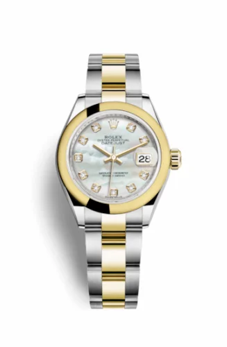Rolex Lady-Datejust 28 Rolesor Yellow Domed / Oyster / MOP 279163-0014