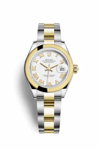 Rolex Lady-Datejust 28 Rolesor Yellow Domed / Oyster / White Roman 279163-0024