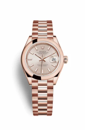 Rolex Lady-Datejust 28 Everose Domed / President / Sundust 279165-0001