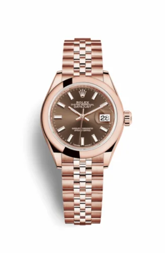 Rolex Lady-Datejust 28 Everose Domed / Jubilee / Chocolate 279165-0008