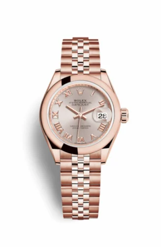 Rolex Lady-Datejust 28 Everose Domed / Jubilee / Sundust Roman 279165-0010