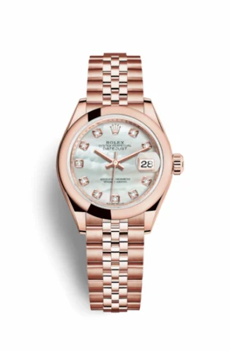 Rolex Lady-Datejust 28 Everose Domed / Jubilee / MOP 279165-0018