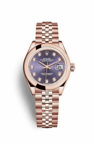 Rolex Lady-Datejust 28 Everose Domed / Jubilee / Aubergine 279165-0020