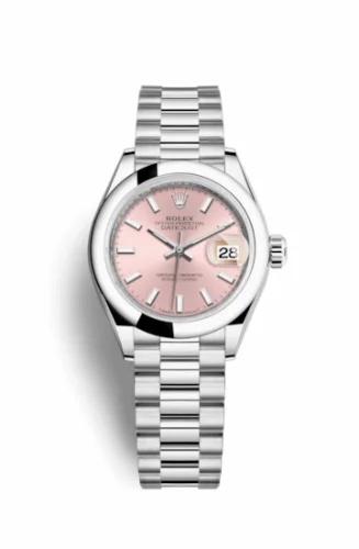 Rolex Lady-Datejust 28 Platinum Domed / President / Pink 279166-0004
