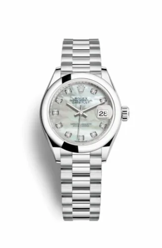 Rolex Lady-Datejust 28 Platinum Domed / President / MOP 279166-0008