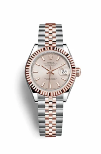 Rolex Lady-Datejust 28 Rolesor Rose Fluted / Jubilee / Sundust 279171-0001