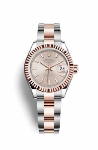 Rolex Lady-Datejust 28 Rolesor Rose Fluted / Oyster / Sundust 279171-0002