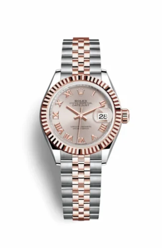 Rolex Lady-Datejust 28 Rolesor Rose Fluted / Jubilee / Sundust Roman 279171-0005