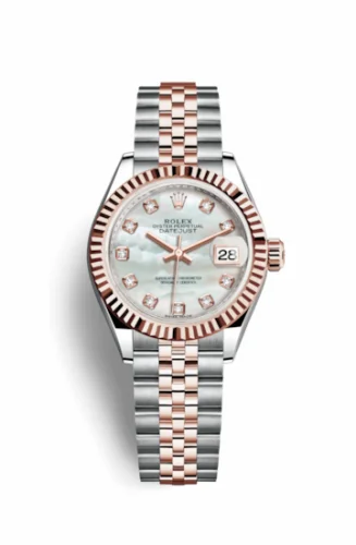 Rolex Lady-Datejust 28 Rolesor Rose Fluted / Jubilee / MOP 279171-0013
