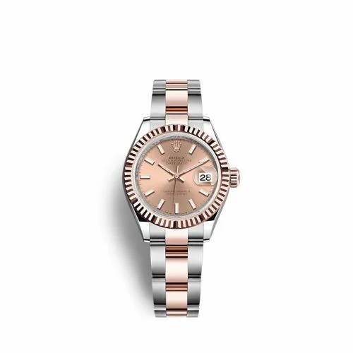 Rolex Lady-Datejust 28 Stainless Steel / Rose Gold / Fluted / Rose / Oyster 279171-0024