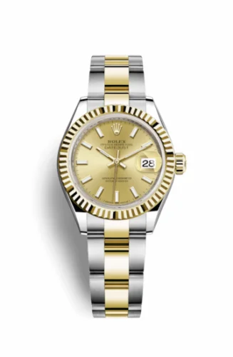 Rolex Lady-Datejust 28 Rolesor Yellow Fluted / Oyster / Champagne 279173-0002
