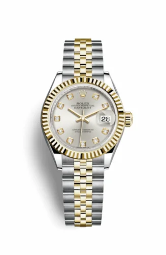 Rolex Lady-Datejust 28 Rolesor Yellow Fluted / Jubilee / Silver Diamond 279173-0007