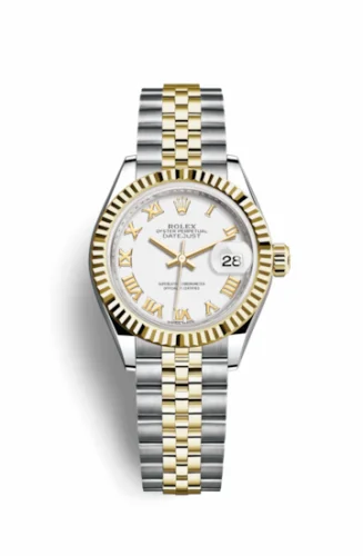 Rolex Lady-Datejust 28 Rolesor Yellow Fluted / Jubilee / White Roman 279173-0023