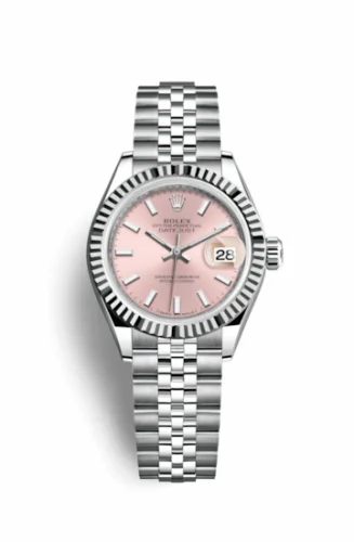 Rolex Lady-Datejust 28 Stainless Steel Fluted / Pink / Jubilee 279174-0001
