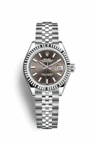 Rolex Lady-Datejust 28 Stainless Steel Fluted / Grey / Jubilee 279174-0011
